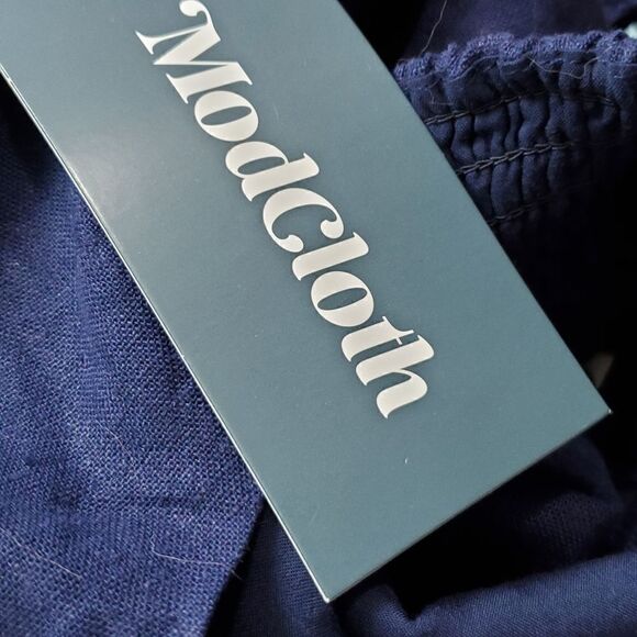 NWT Modcloth Navy Blue Halter Romper - Picture 5 of 10